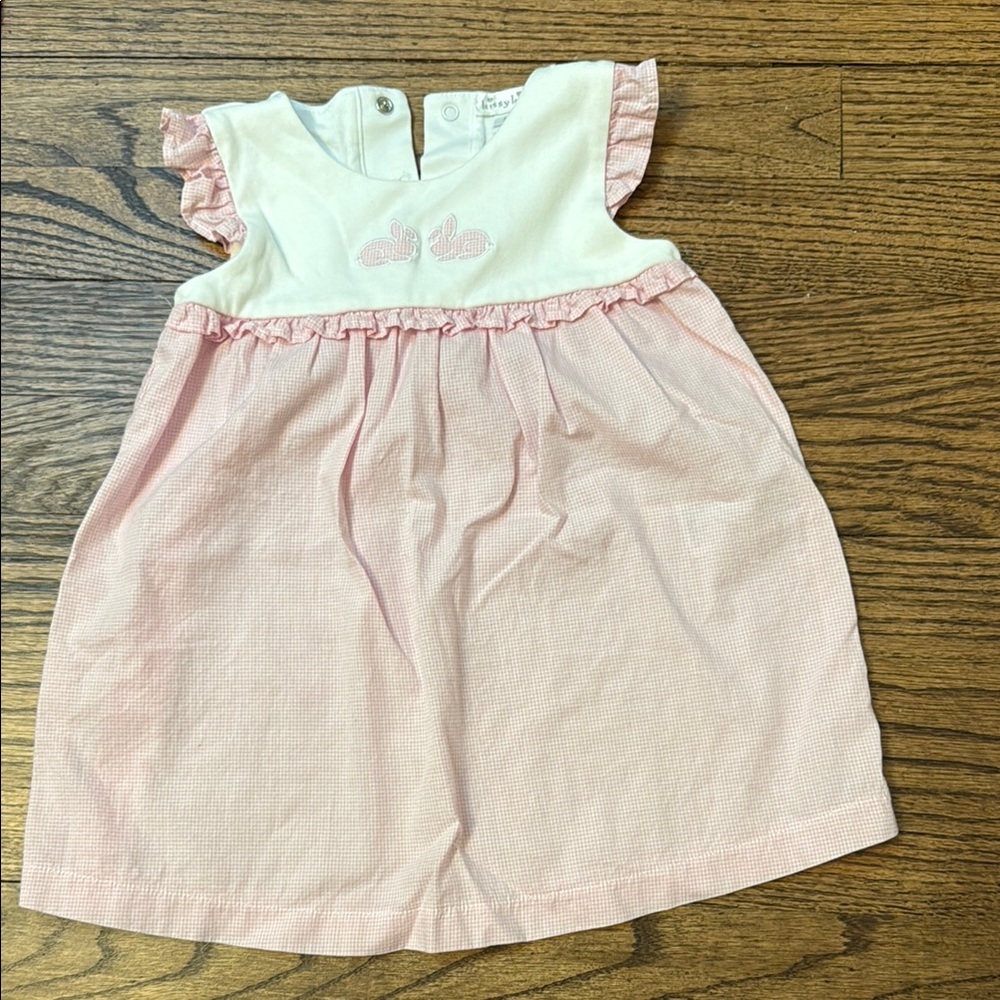 Pink and White Kids Bunny Dress - Kissy Kissy brand. 9 months.